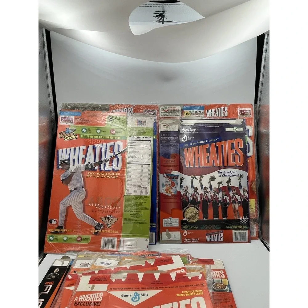 Lot‎ of 22 Vtg Wheaties Cereal Boxes Woods Griffey Gehrig Manning Gwynn McGwire